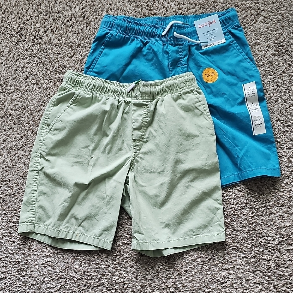 Cat & Jack Blue and Green Casual Shorts Set
